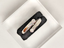 18ct White Gold Brilliant Cut Diamond Crossover Band Ring, Size O, Handmade