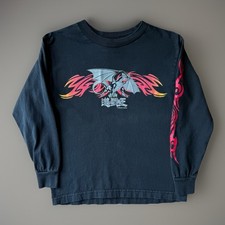 Vintage Yu Gi Oh Shirt Youth Large Black Y2K Anime Long Sleeve Dragon Art