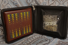 Travel Backgammon Game Portfolio Case with Zippered Pouch Fundex