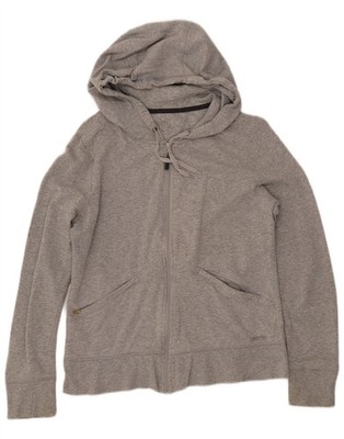 Calvin Klein Damen Performance Zip Hoodie Pullover UK 16 Large grau Baumwolle DX18