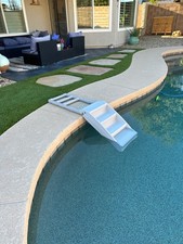 Pet Pool Stairs - Small Dog ONLY - No Bolt, Non-Permanent Dog Stairs Pool Escape