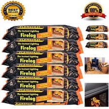 Smokeless Instant Light Fire Logs - 24 Logs for Two Hours of Eco-Friendly Flame 4.46 per lighter