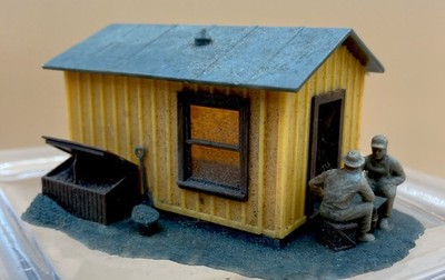 HO scale Atlas Track side shanty. Assembled