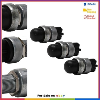 Push Button Momentary Switch 3 Pack 60 Amp 12V Panel Mount Neoprene Cap Start