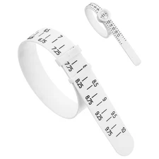 2 Pcs Bracelet Sizer and Ring Measuring Tool Set, Reusable Finger Measure for...