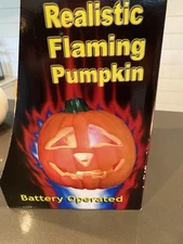 Flaming Pumpkin Jack-O-Lantern*Battery OperatedFall Harvest Pumpkin *New In Box