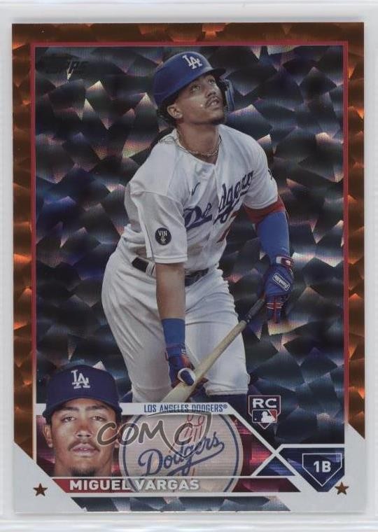 2023 Topps Series 1 Orange Foil 277/299 Miguel Vargas #163 04cw
