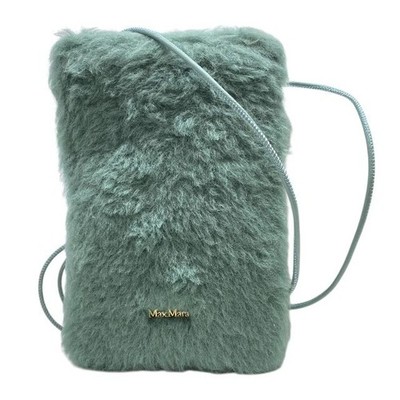 Max Mara Crossy Teddy Bear Shoulder Bag Fur Green Women's Mini Crossbody
