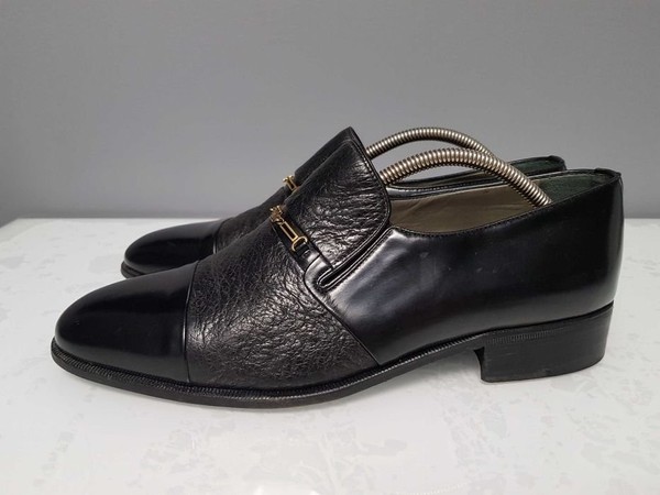 Men Moreschi Heels Black Leather 44