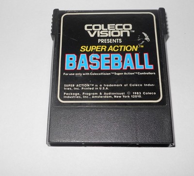 Coleco Vision Super Action Baseball Vintage Video Game Cartridge Tested