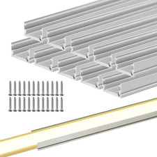 10-Pack Aluminum Track Channel Brackets for 10mm LED Tape Lights, 3.3FT/1M