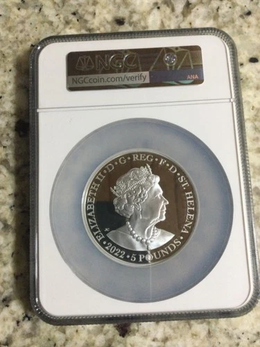 The Faerie Queene 2022 5oz St Helena Redcross knight pf70 ultra cameo