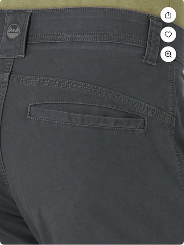 WRANGLER Rugged Utility Straight Fit Men's 34x32 Gray Khaki Pants Flex Waistband - Picture 4 of 10