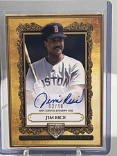 2025 Topps Gilded Collection Jim Rice Gallery of Gold Autograph Black /10 Auto