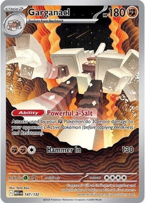 Garganacl Illustration Rare ME01: Mega Evolution 147/132 NM