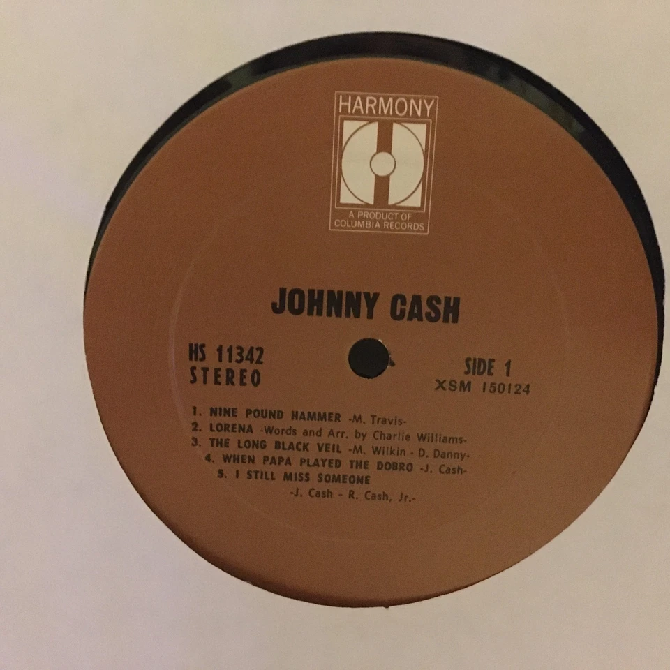 Johnny Cash Self Titled Harmony 11342 Record Album Vinyl LP - Image 4 of 4