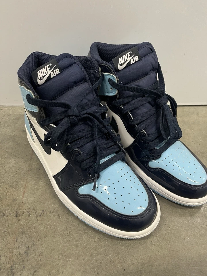 New No Box Nike Air Jordan 1 Retro High UNC Patent Leather CD0461-401 Size 8 - Image 2 of 4