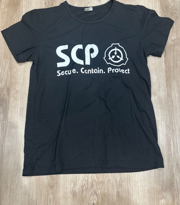 SCP Foundation Secure Contain Protect Tee Shirt Size Medium Black White T-shirt