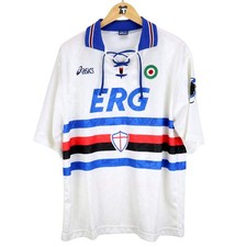 1994-95 Sampdoria Maglia Away Asics Erg Home L (Top) ORIGINALE SHIRT