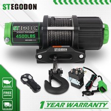 Stegodon Electric Winch 4500lb 12v Synthetic Rope Wirless Atv Utv Towing Trailer Stegodon Electric Winch 4500lb 12v Synthetic Rope Wirless Atv Utv Towing Trailer