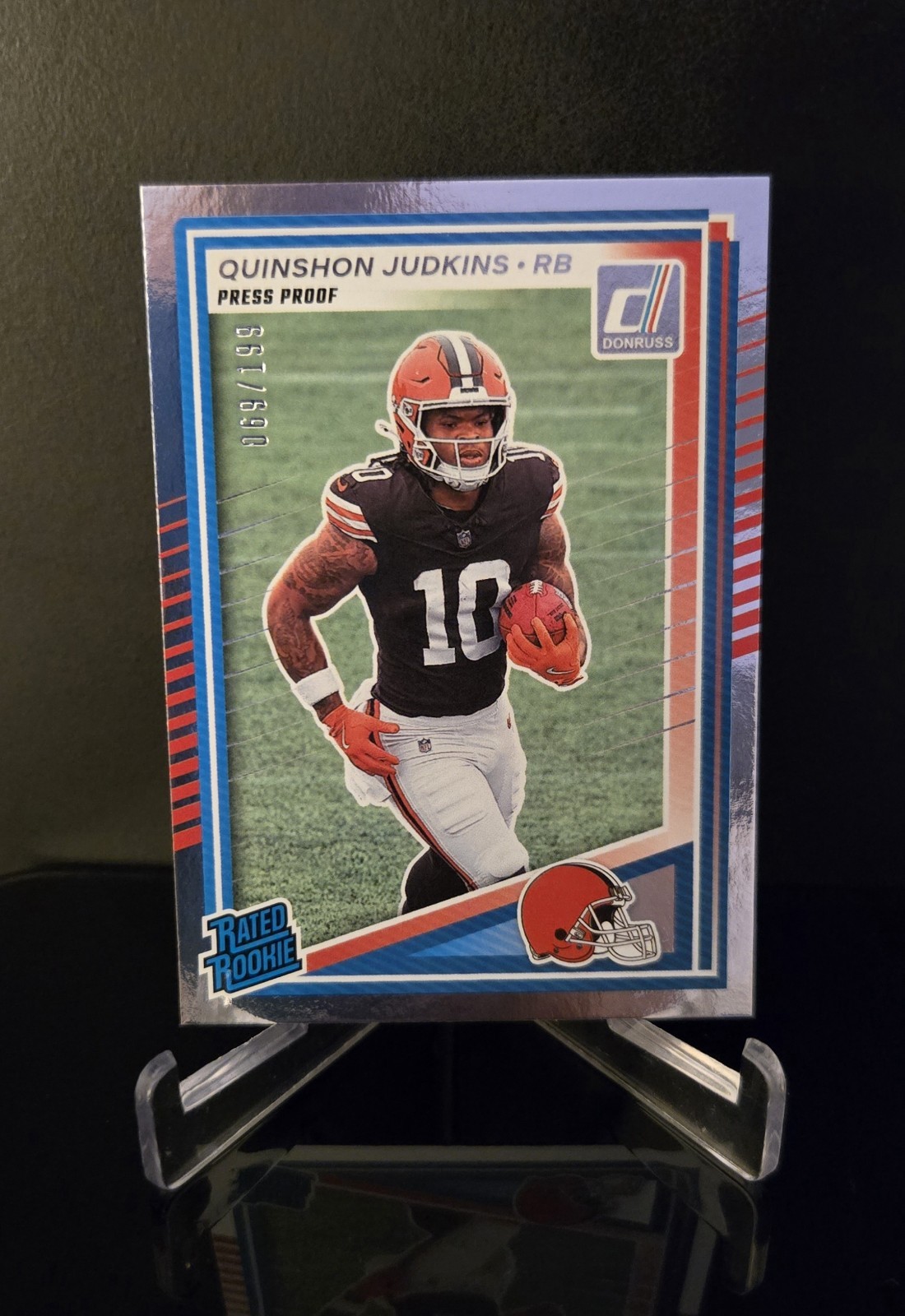 #'ed/199 🔥 QUINSHON JUDKINS RC 2025 Donruss Silver Press Proof Rated Rookie SP