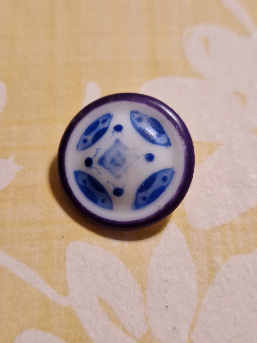 Ancien Bouton De Chasse D'eau Vintage En Porcelaine, Motif Animal, Collection
