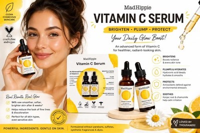 Mad Hippie Vitamin C Serum   2 Pack (2 x 30 mL / 1.02 fl oz)   Brand-new, sealed