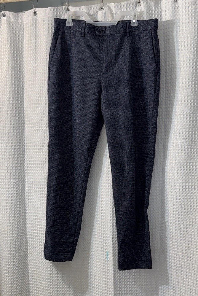 Banana Republic Slim Tapered Blue Plaid Men’s Pants Size 34/32
