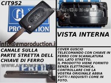 Key Rib Cover Case Remote Control Citroen C3 C4 Button Lights No Battery