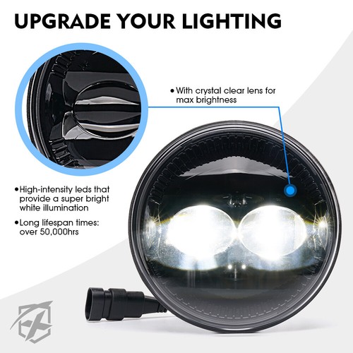 Conjunto de luces antiniebla LED Xprite para lámpara antiniebla de conducción GMC Sierra 1500 07-13 - Imagen 2 de 7