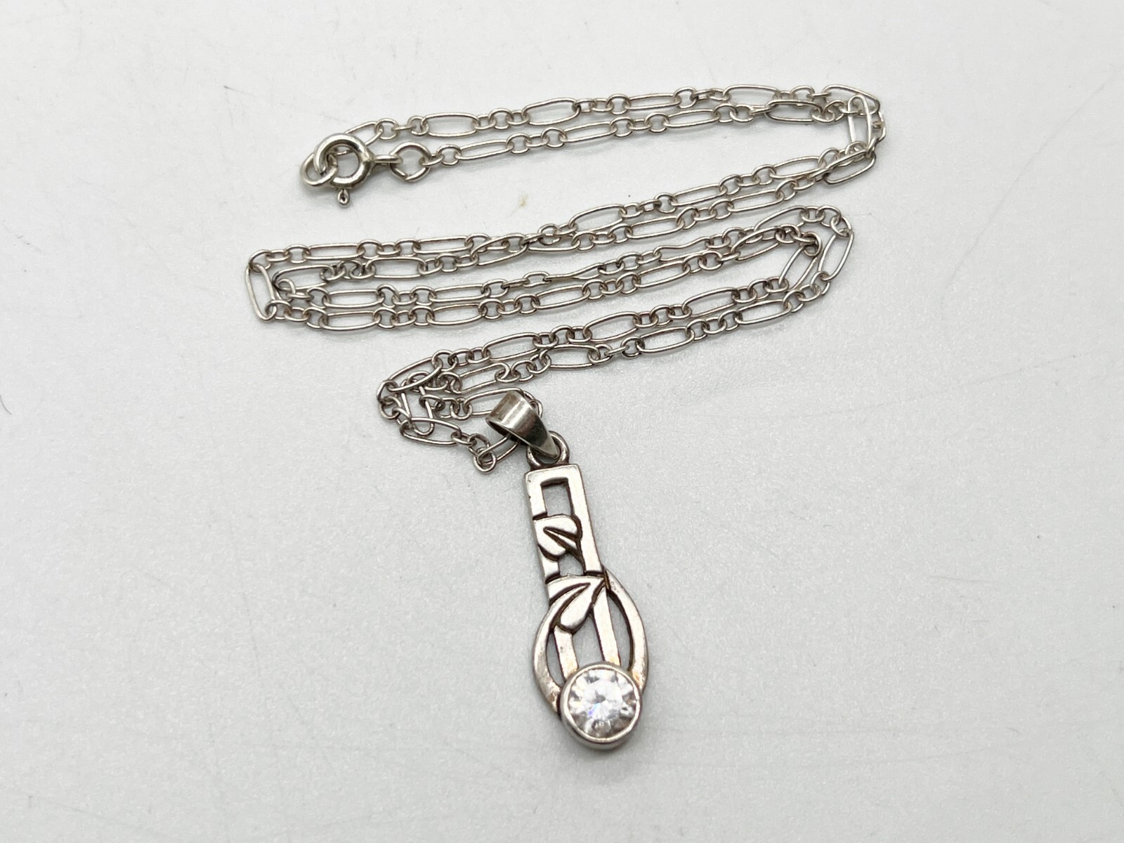 VINTAGE SOLID SILVER SCOTTISH CELTIC PENDANT GEM … - image 1