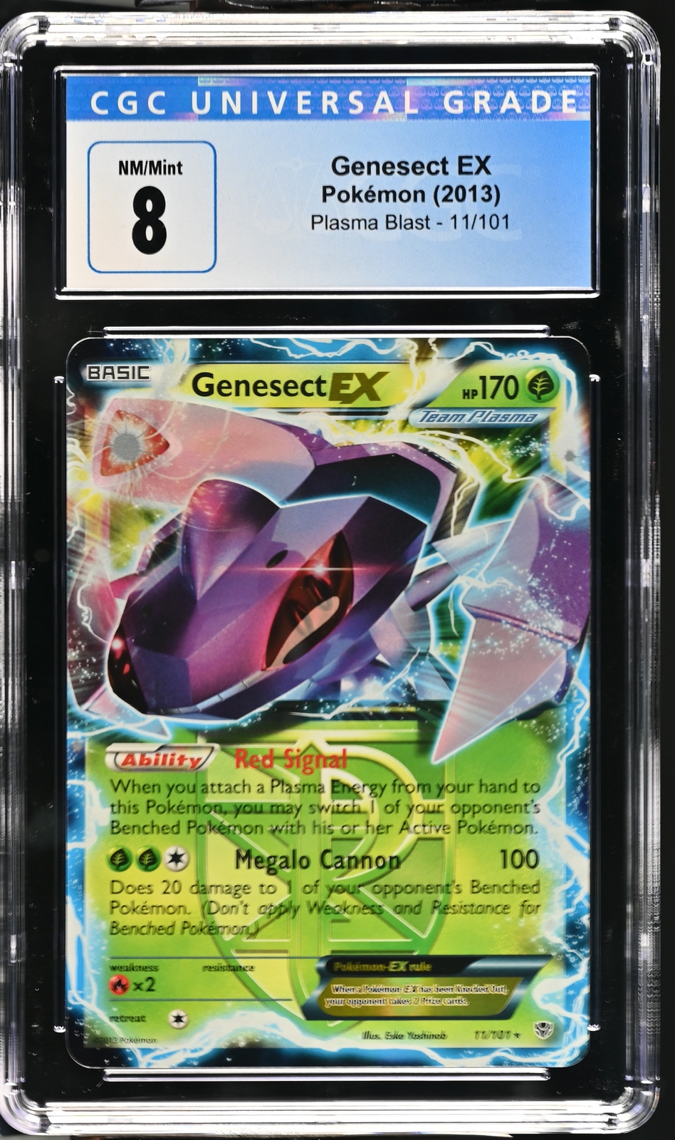 PSA 10 2013 Plasma Blast Genesect EX 11/101 HOLO Pokemon Card