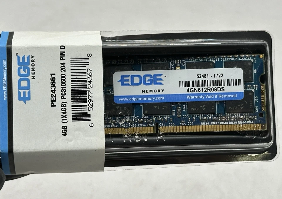 EDGE Memory PC3-10600 4 GB SO-DIMM 1333 MHz 204-Pin DDR3 Memory (PE243661) - Image 2 of 2