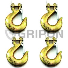 GRIPON 4x 3/8" SLIP HOOK G70 Tow Truck Chain Hook Tractor Clevis Trailer Flatbed