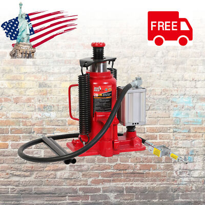 #ad BIG RED Torin 20 Ton 40000lb Capacity Pneumatic Air Hydraulic Bottle Jack Red $124.76