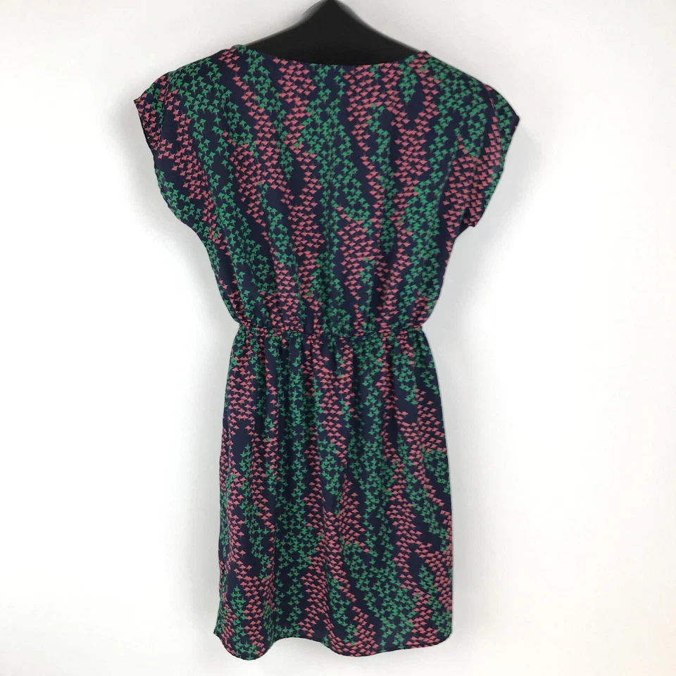 Soprano Scoop Neck Cap Sleeve Dress Women's Size Small Elastic Waist Polyester - Image 3 of 4