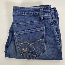 Riders By Lee Women Blue Mid Modern Skinny Stretch Worn Jeans Size 10 GUC JNK19W