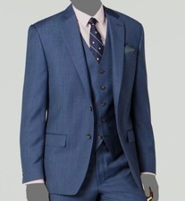  450 Ralph Lauren Mens Blue Classic-Fit Wool Stretch Blazer Suit Jacket Size 42S