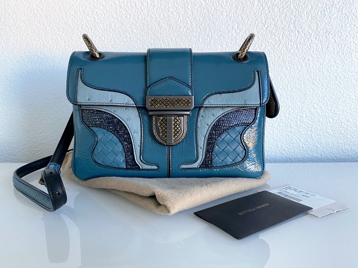 RARE NEW! LIMITED EDITION! BOTTEGA VENETA Green Exotic Leather