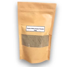 White Pepper Ground Powder/Organic Sun Dried Whole Seeds-100% Pure Ceylon Spice