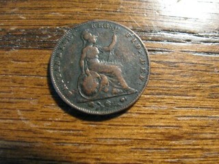1850 Queen Victoria Farthing Scarce Date & 1886 Penney