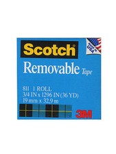 3M Scotch Magic Tape Removable 811 - 3 4 in. x 36 yd. roll 811 - PACK OF 6