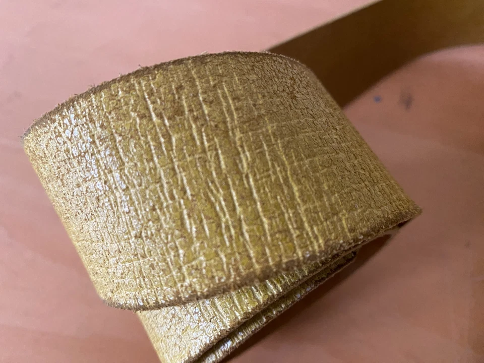 Used - Riemen/Gürtel - Schnalle Metall - Größe 85 - 4 CM Breite - Bild 3 von 4