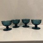 Set 4 SHERBERTS INDIANA Cube Cubist Pattern Whitehall Riviera Blue Glasses — photo 2