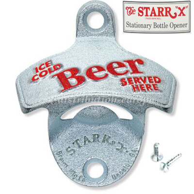 ICE COLD BEER SERVED HERE Wandflaschenöffner orig. USA STARR X Sammleredition