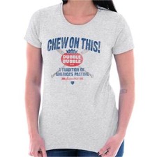 Original Dubble Bubble Double Gum Baseball Womens Top Junior Graphic Tee