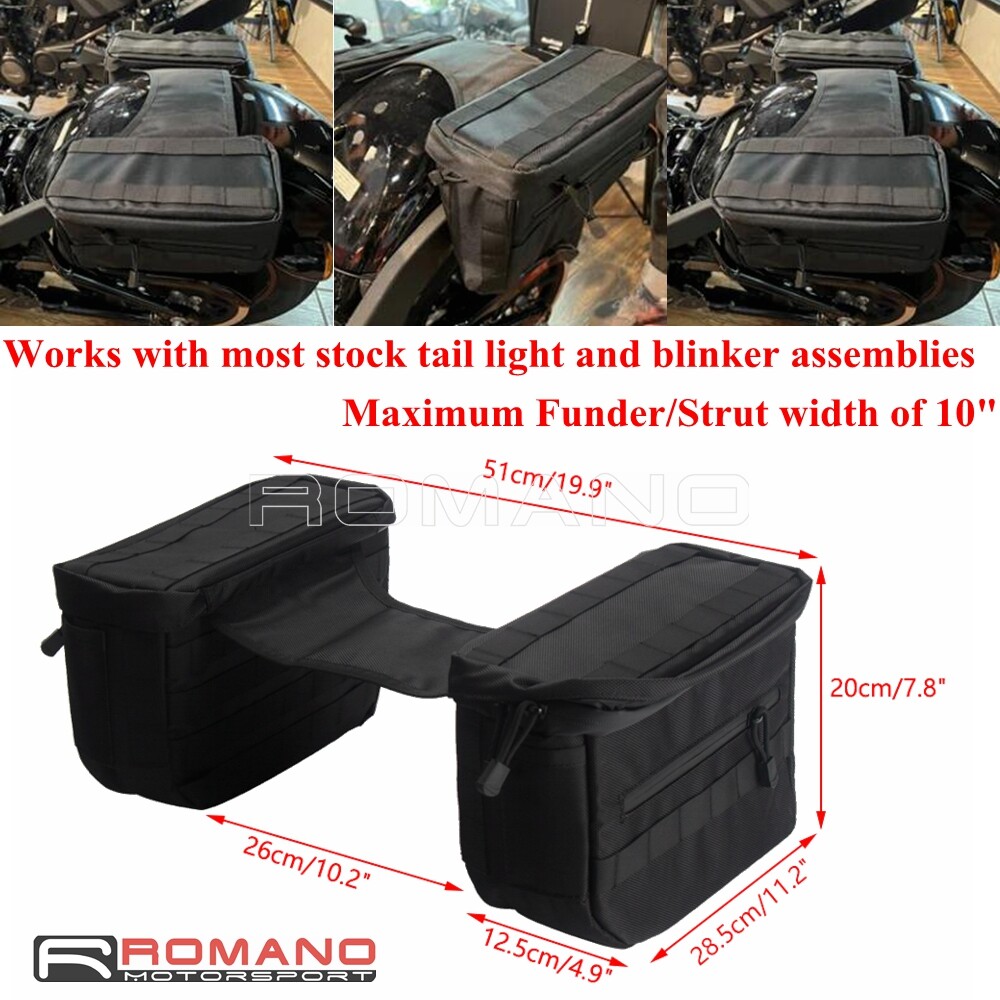 Motorcycle Luggage Bag Rider Storage Saddlebag For Harley Softail Dyna Sportster