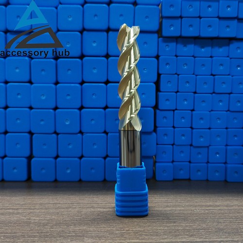 1Pc 3 Flute 45° Helix 1/2" x 2" x 4" Carbide End Mill For Aluminum - ZRN Coated
