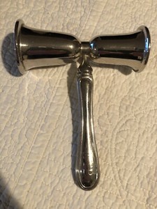 Vintage Silver Plated Double Alcohol Jigger. Very Unique.
