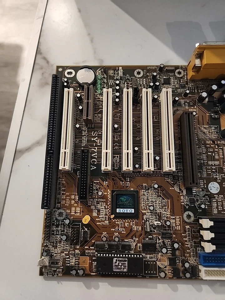 1PC Used Motherboard SOYO SY-7VCA 1998 Board Only - Image 2 of 4